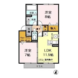 ロイヤルスクエア【1階】の間取り