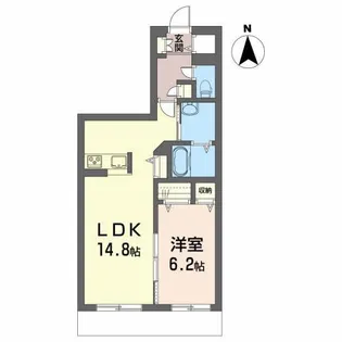 メゾンマスト盛南II【1階】の間取り