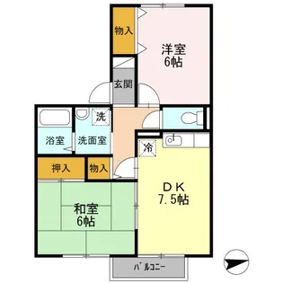 インター池田 B棟【2階】の間取り