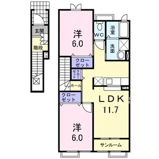 アダージォ【2階】の間取り