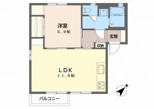 コーポすばる A【2階】の間取り