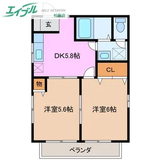 ブラティーク【2階】の間取り