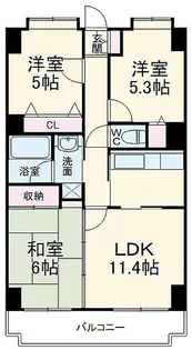 AKXXVIプレミール柏【6階】の間取り