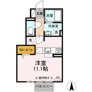 メゾン・ド・SaSa B【1階】の間取り