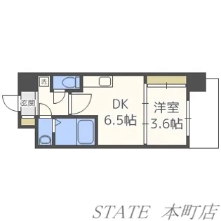 セレニテ北久宝寺【8階】の間取り