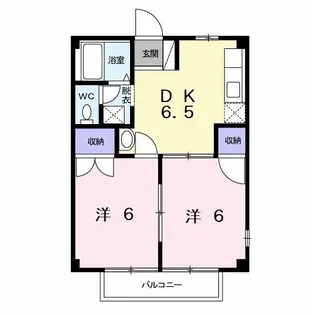 カーサ喜見塚【1階】の間取り