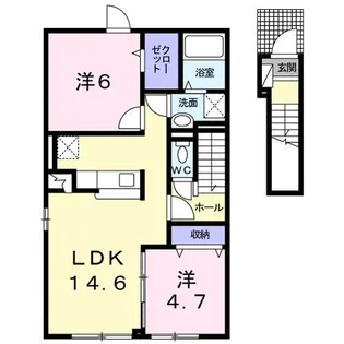 フォンターナ【2階】の間取り