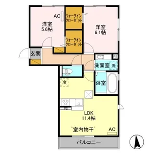シュシュポルト【1階】の間取り