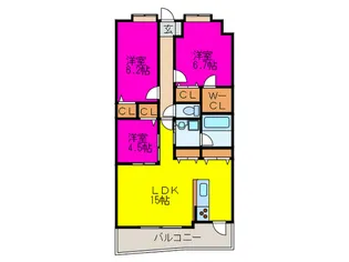 クレール・カーサ【5階】の間取り