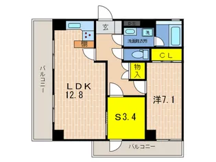 メゾンア-サ熊内橋【2階】の間取り
