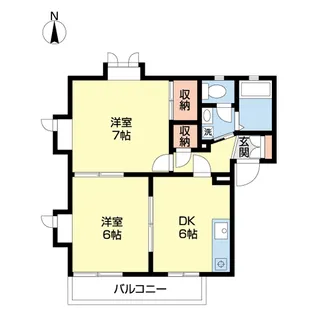 グランメール江口【2階】の間取り