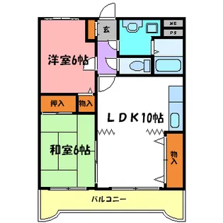 フローラルハイツダイキ2【2階】の間取り