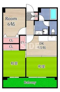 リバーサイドもりぐち【8階】の間取り