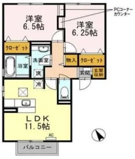 グラシアスIII【1階】の間取り