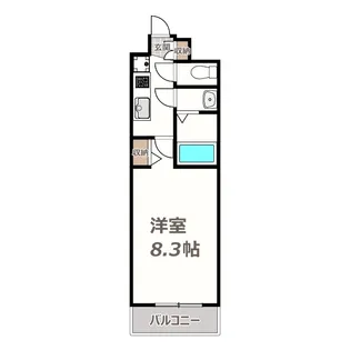 プレデコート北田辺【3階】の間取り