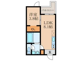 Crecia中島【1階】の間取り