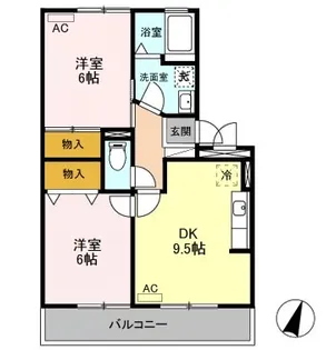 ミルホイールV【3階】の間取り
