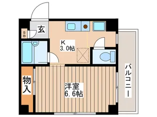 レスポワ-ル八王子【2階】の間取り