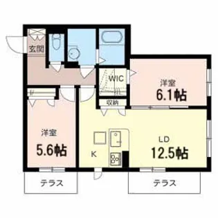 シャーメゾン・パストラル【1階】の間取り