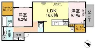 Brightest船越【3階】の間取り