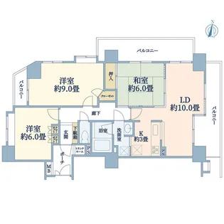 ナイスプレジデントスクエア北四番丁【7階】の間取り