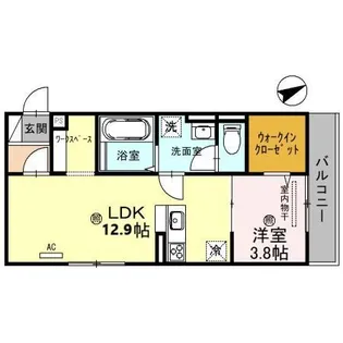ローテローゼ物部【2階】の間取り
