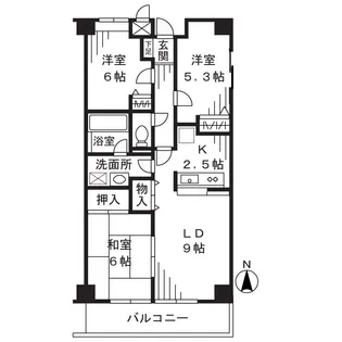 アスラン宮崎台【3階】の間取り