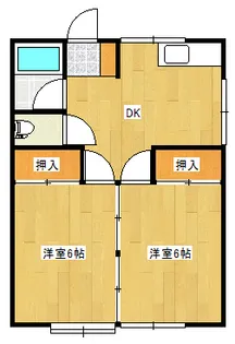 ハイツリバーサイド【2階】の間取り