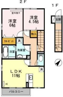 ルミエール瀬戸【2階】の間取り