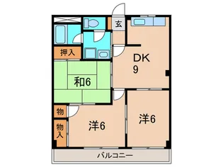 サンプラザ西野I【2階】の間取り