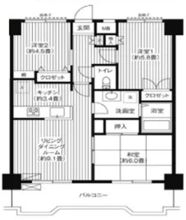 関寅ビル2【6階】の間取り