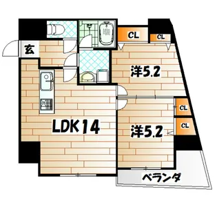 オールセインツ【5階】の間取り