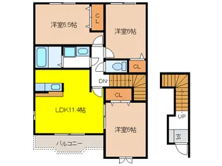 ボーグランデール長良II【2階】の間取り