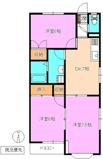 コーポフジ【1階】の間取り