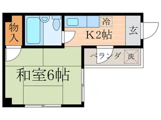 コーポラス河合【4階】の間取り