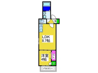 ルミナソナーレ矢田【1階】の間取り