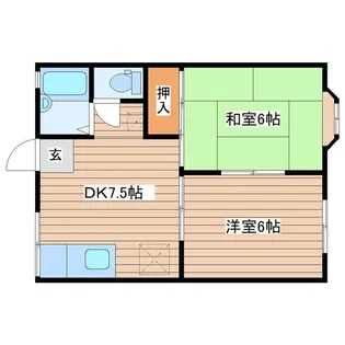 パルメゾンA【2階】の間取り