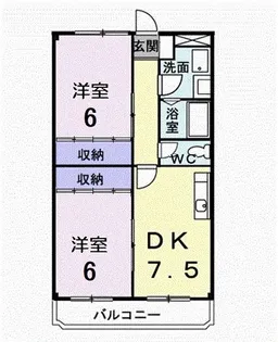 レジデンスマツバラ【3階】の間取り