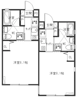 マイコート国立中II【2階】の間取り
