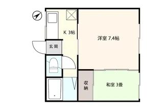 ラ・ネージュポムズI【1階】の間取り