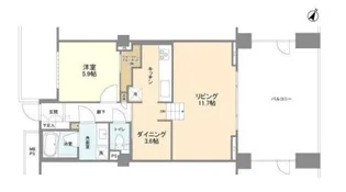 日本橋安田スカイゲート【9階】の間取り