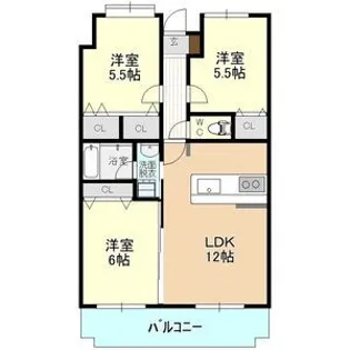 ドリームタウン三和A棟【4階】の間取り