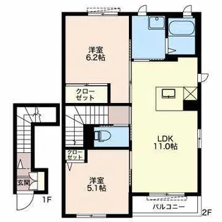 アネシスA【2階】の間取り