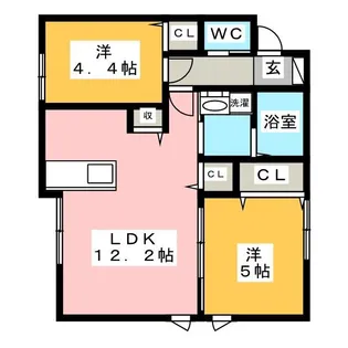 レーヴ【1階】の間取り