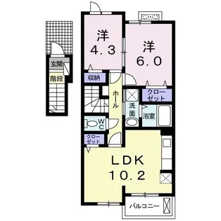 フリーデ・エレガンシア【2階】の間取り