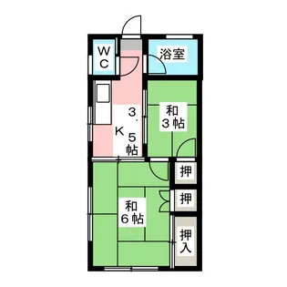コーポトキ【2階】の間取り