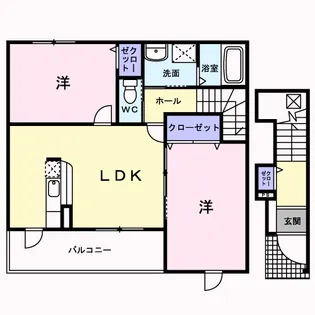 サニー KII【2階】の間取り