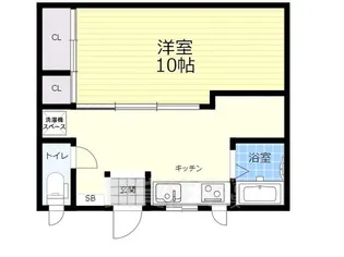 豊里マンションB棟【2階】の間取り