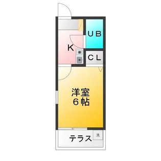 コーポ清水【1階】の間取り