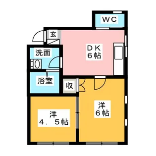 コーポ金谷駅【1階】の間取り